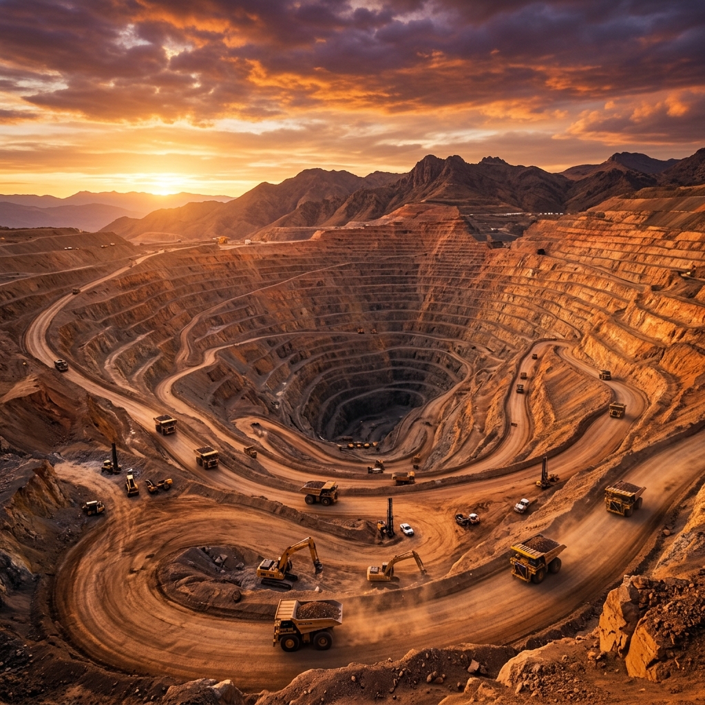 BHP mining operations in the Pilbara region, Western Australia
